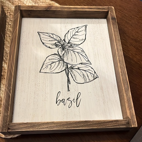 Hobby Lobby Rustic Herb Wall Decor - Cream and Brown - Picture 3 of 4